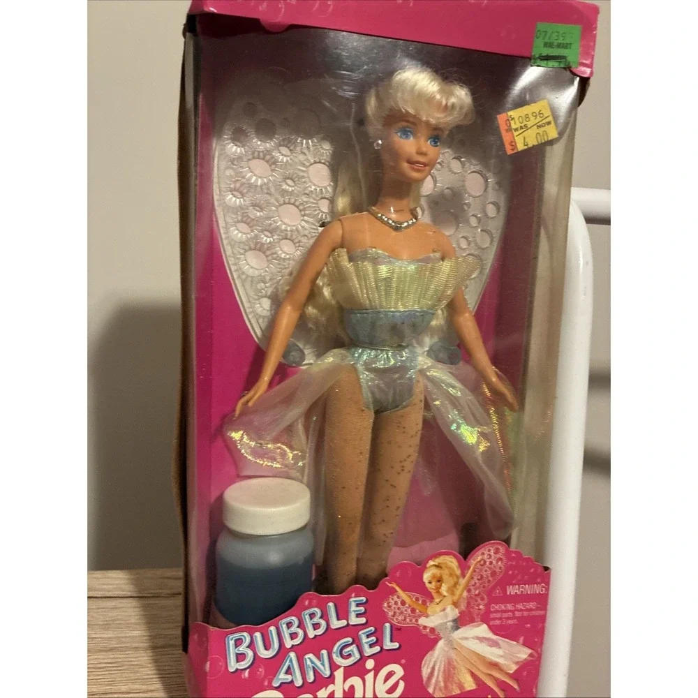 Vintage 1994 Barbie Bubble Angel Bubble Solution Mattel Doll #12443 New Sealed